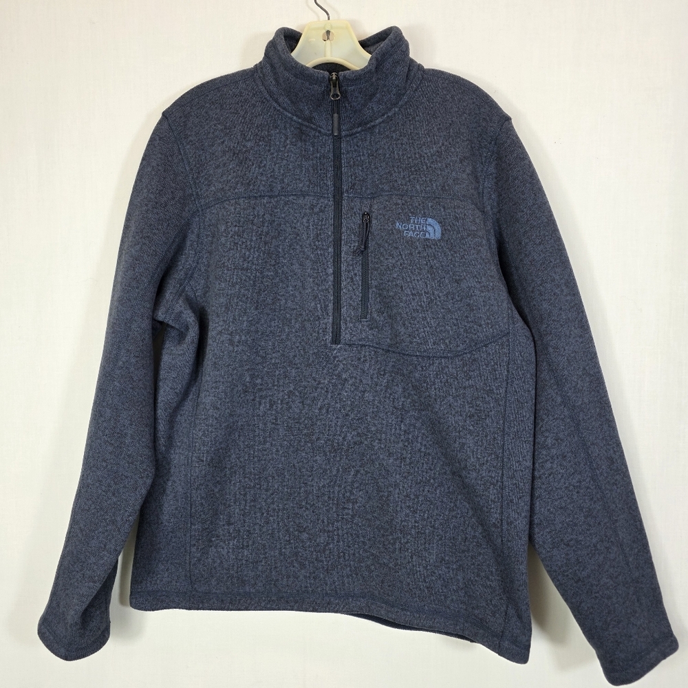 The North Face Gordon Lyons 1/4 Zip Fleece Pullover - Men’s Medium Blue Heather